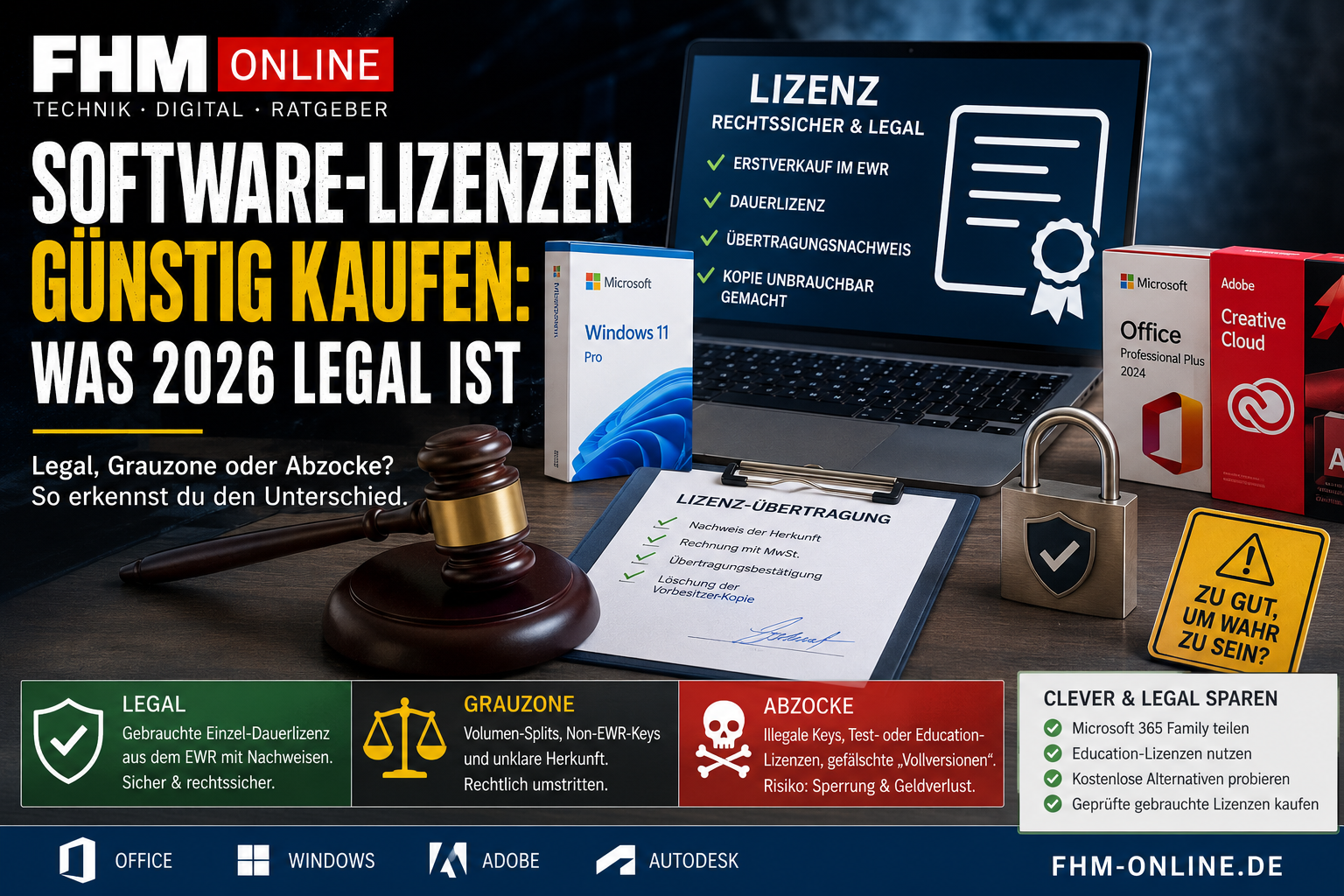 Software-Lizenzen günstig kaufen: Was 2026 legal ist
